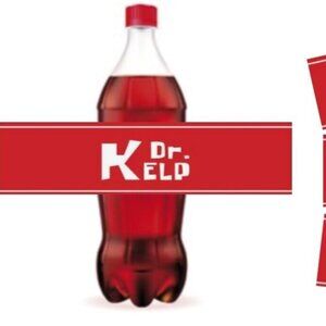 Dr Kelp Soda Bottle Labels, Red under the sea drink bottle labels, Kids Birthday